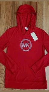 Michael Kors Women's Studded Logo Hoodie Shirt